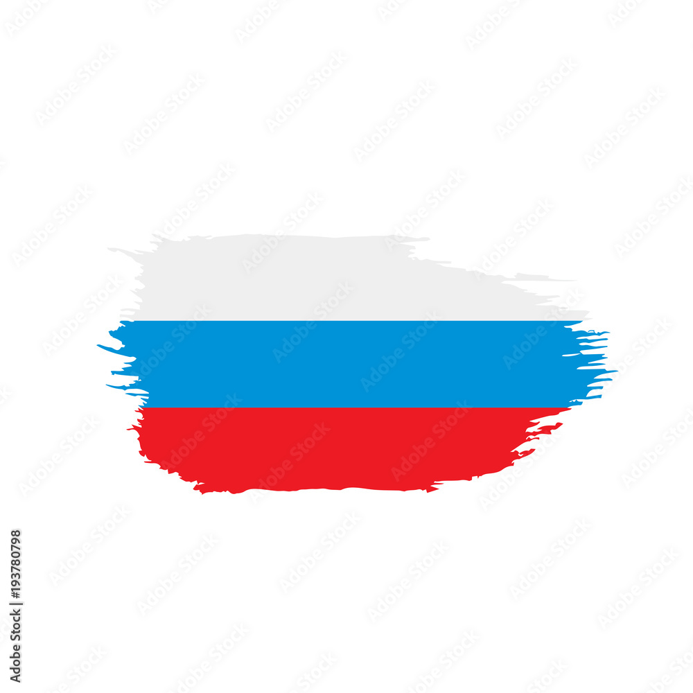 Naklejka premium Russia flag, vector illustration