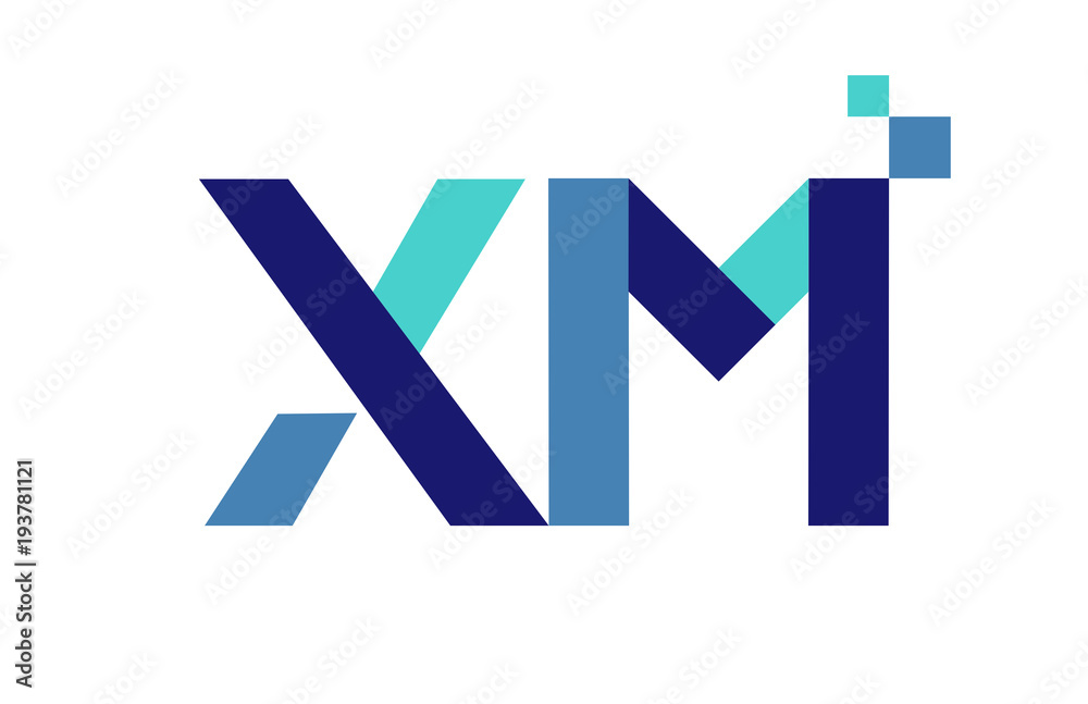 XM Digital Ribbon Letter Logo XM Digital Ribbon Letter Logo