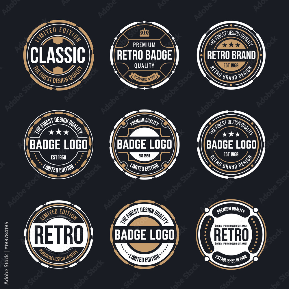 Circle Vintage and Retro Badge Design Collection