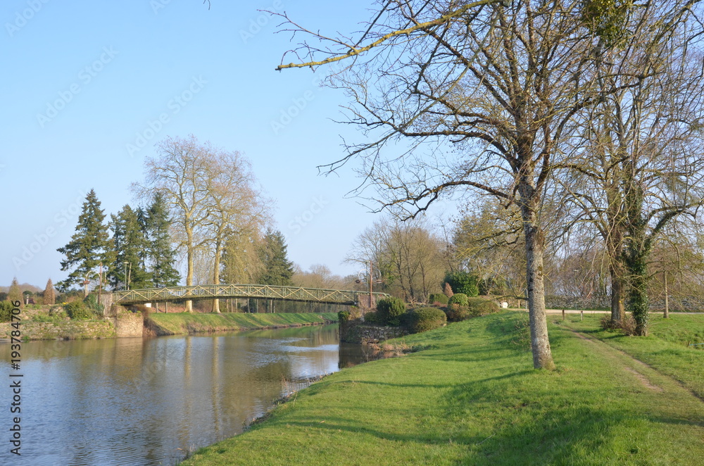 Canal de Nantes à Brest, Blain, France Stock Photo Adobe Stock