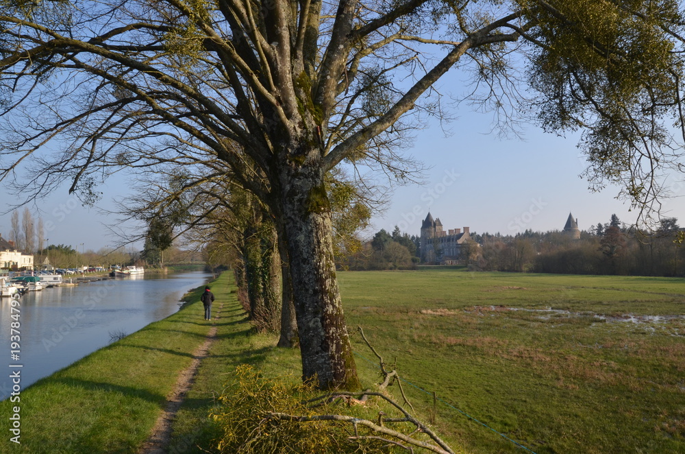 Canal de Nantes à Brest, Blain, France Stock Photo Adobe Stock
