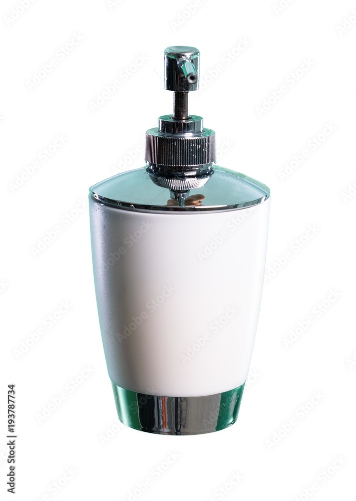 Obraz premium Soap dispenser over isolated white background