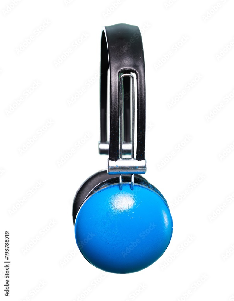 Headphones over isolated white background Headphones over isolated white background