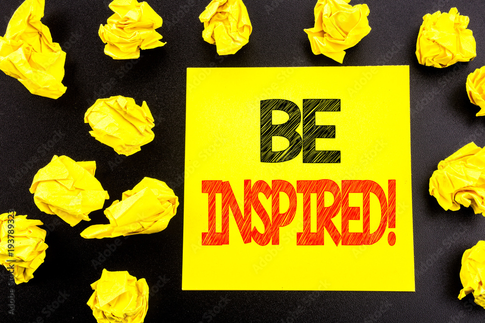 Fotografie Conceptual hand writing text showing Be Inspired
