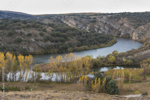 Río Duero a su paso por Soria (Castilla y León, España). photo