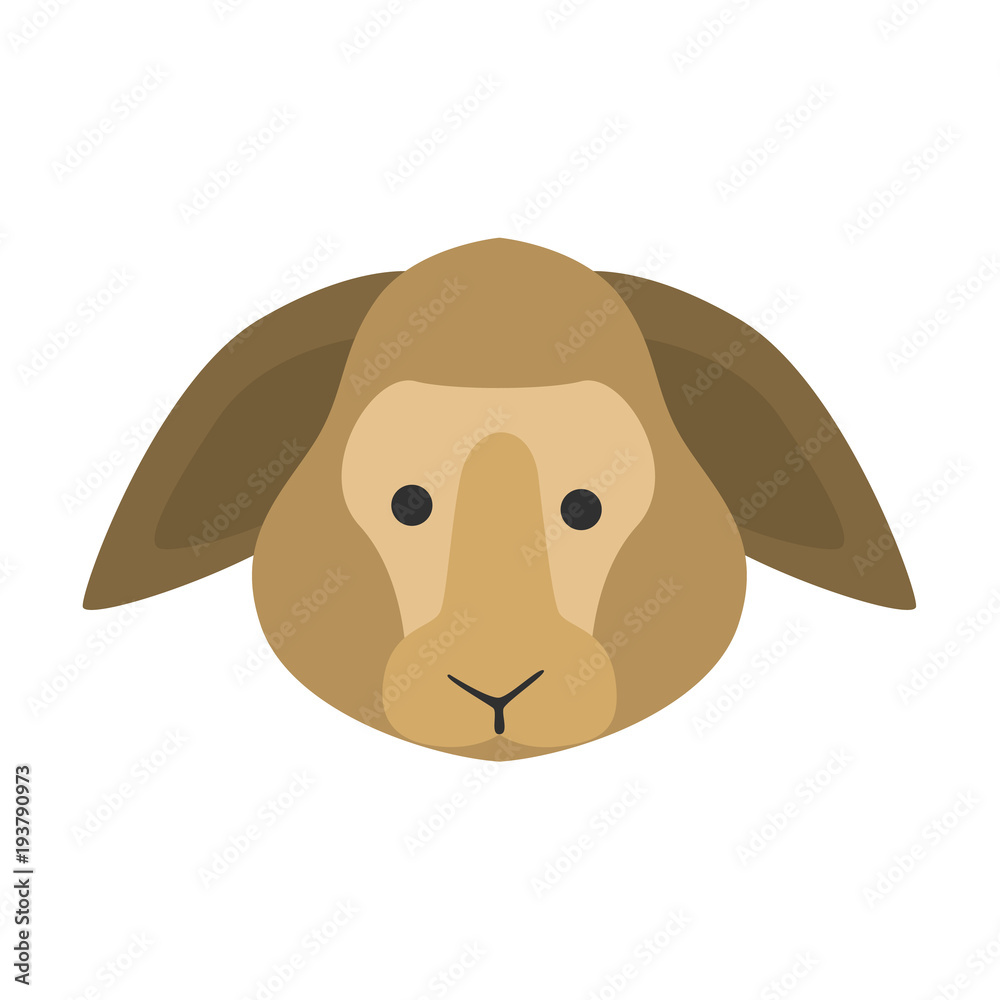 Animal muzzle flat color icon Animal muzzle flat color icon
