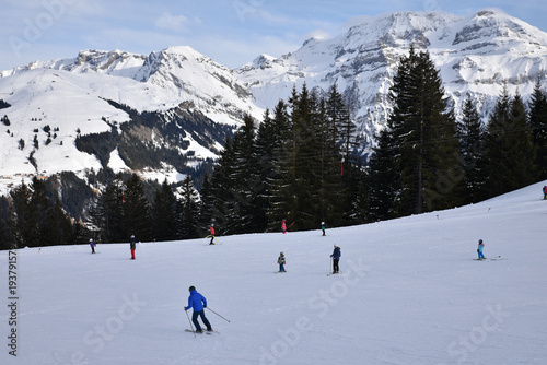 Ski à Lenk dans l'Oberland bernois en Suisse
