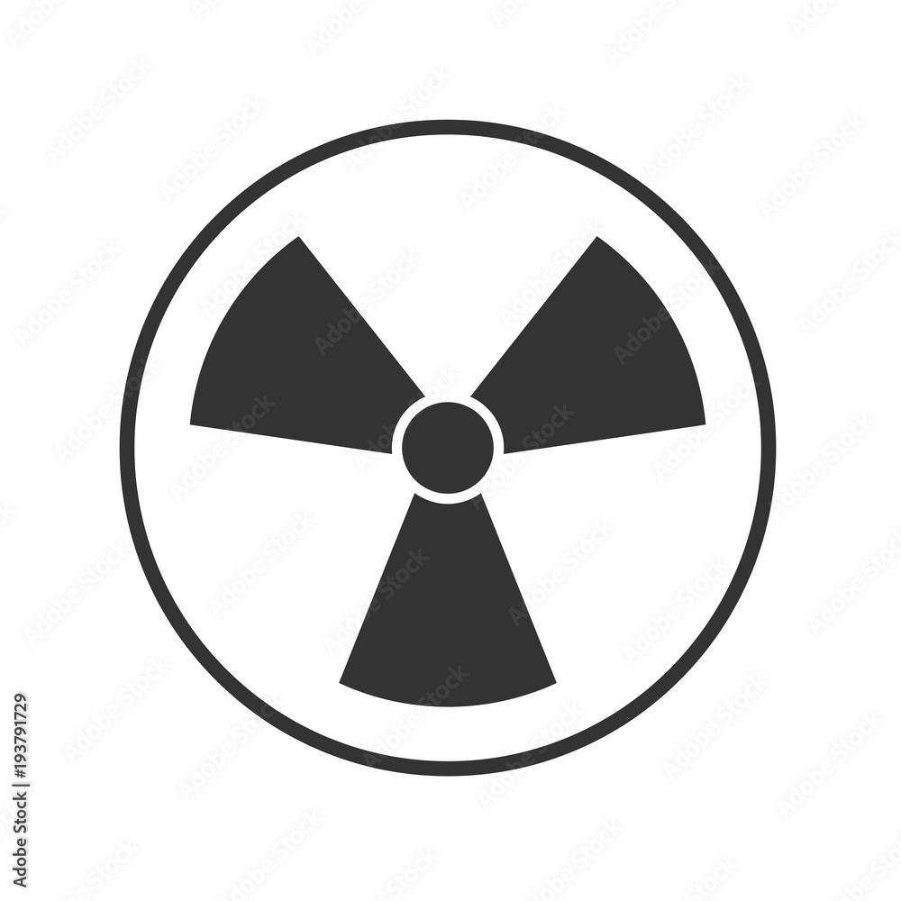 radiation icon,radiation symbol,White icon on blue background,Vector illustration radiation icon,radiation symbol,White icon on blue background,Vector illustration