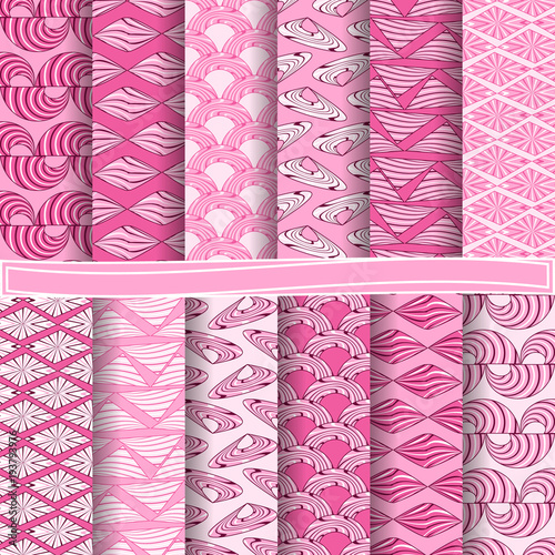 set of abstract vector paper with abstract geometric shapes and design elements for scrapbook