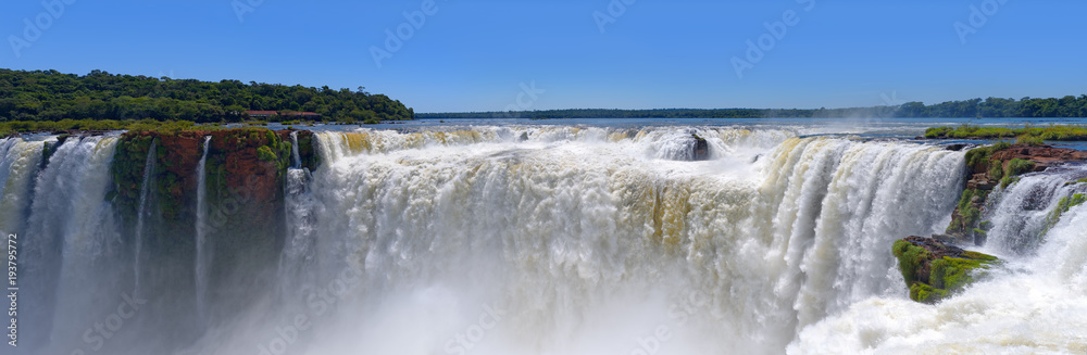 Fototapeta premium Panoramiczne gardło diabła Iguazu