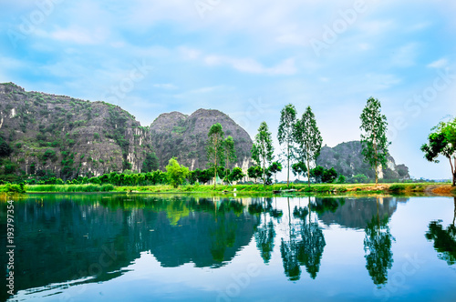 View on Karst landscape by Binh Binh in Vietnam