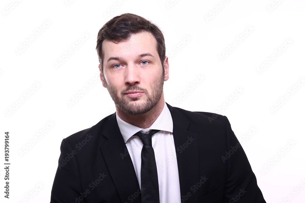 Young businessman with facial expressions Young businessman with facial expressions