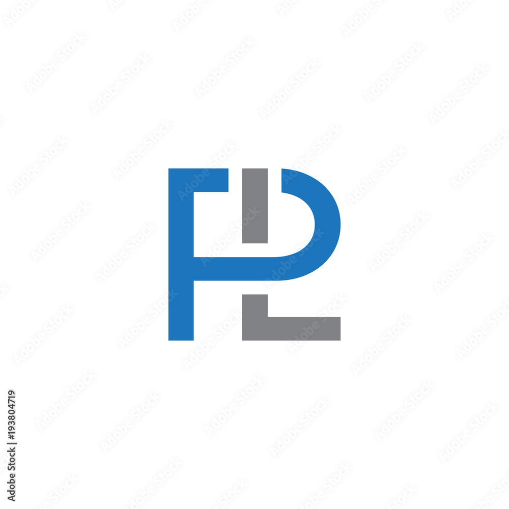 initial letter logo PL initial letter logo PL