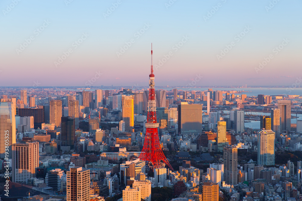 東京タワーのある夕景
