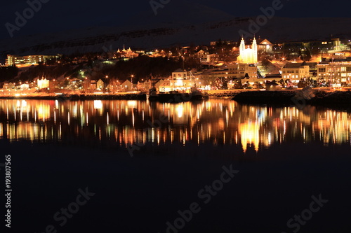 Christmas in Akureyri, Iceland.