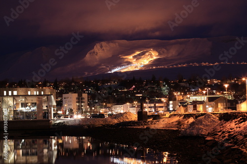 Christmas in Akureyri, Iceland.
