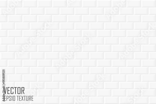 Brick wall seamless geometric texture. White design - vector background