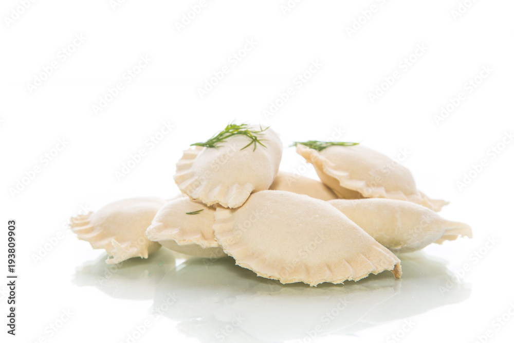 dumplings stuffed with raw