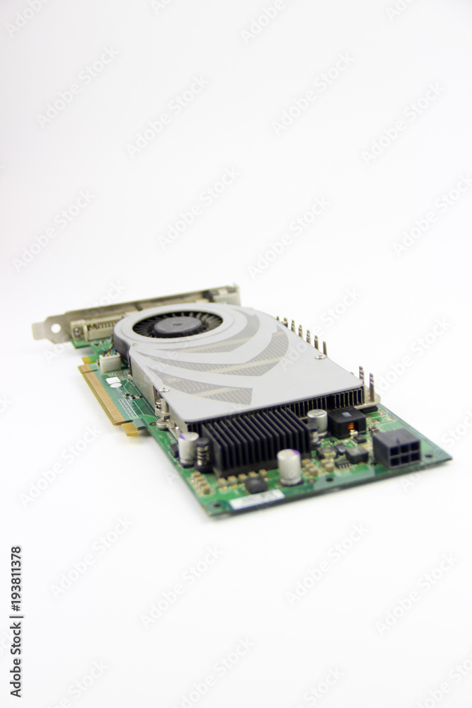 Details from the computer. Video card. Details from the computer. Video card.