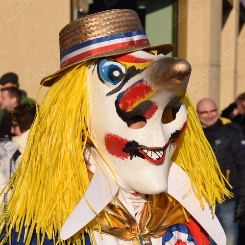 A colourful parade of carnival masks in the city of Basel, Switzerland, revives a centuries old tradition of masked and costumed performances.

 photo