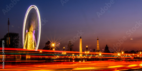 Photography colorful motion in paris