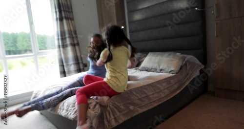 Little Girls Playing in the House