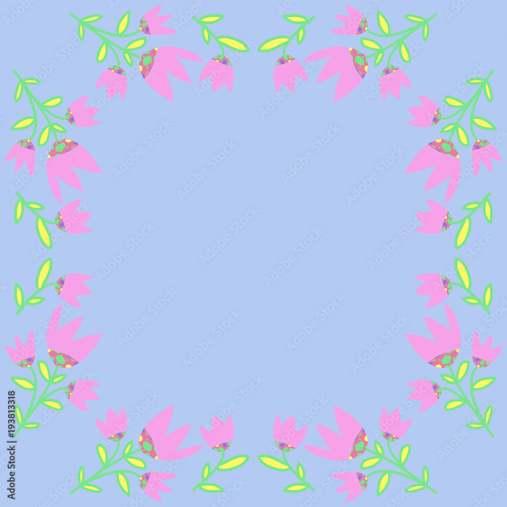 Bells pattern, branches, leaves, spots, copy space . Hand drawn. Bells pattern, branches, leaves, spots, copy space . Hand drawn.