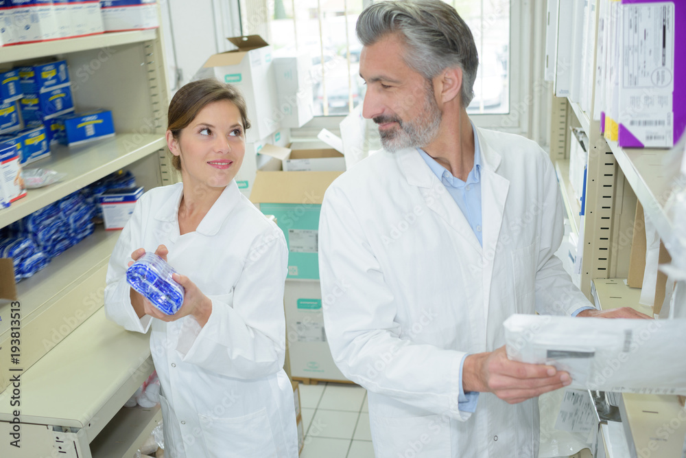 Fototapeta premium pharmaceutical company staffs