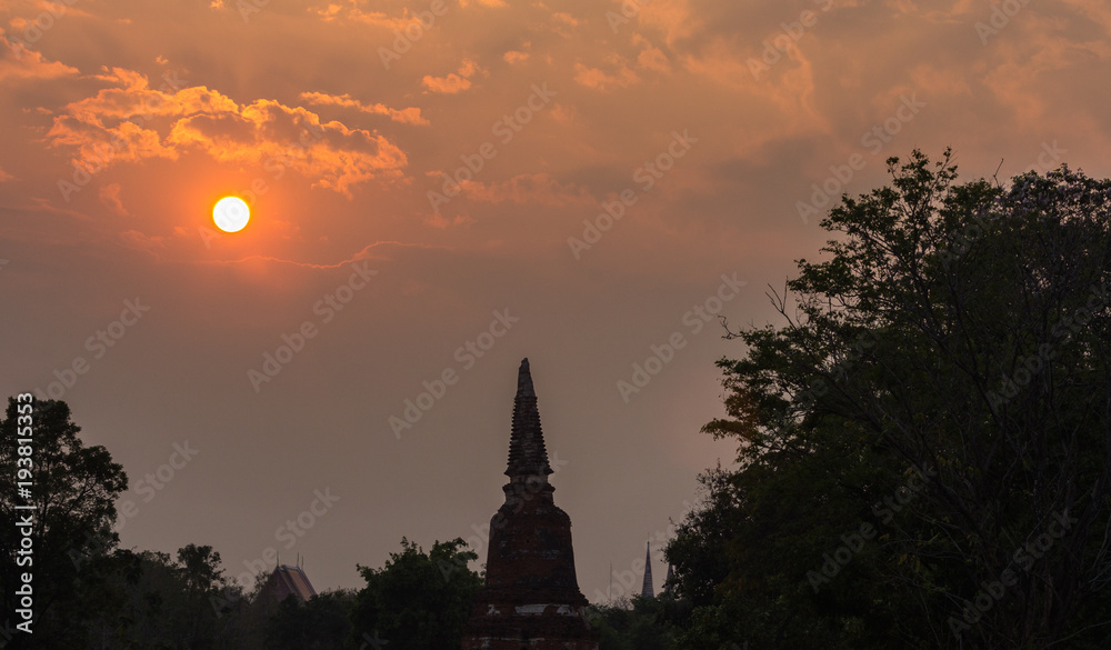 Sunset time evening and sky background