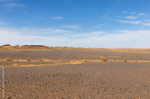 stones in the Sahara desert  Morocco landscape