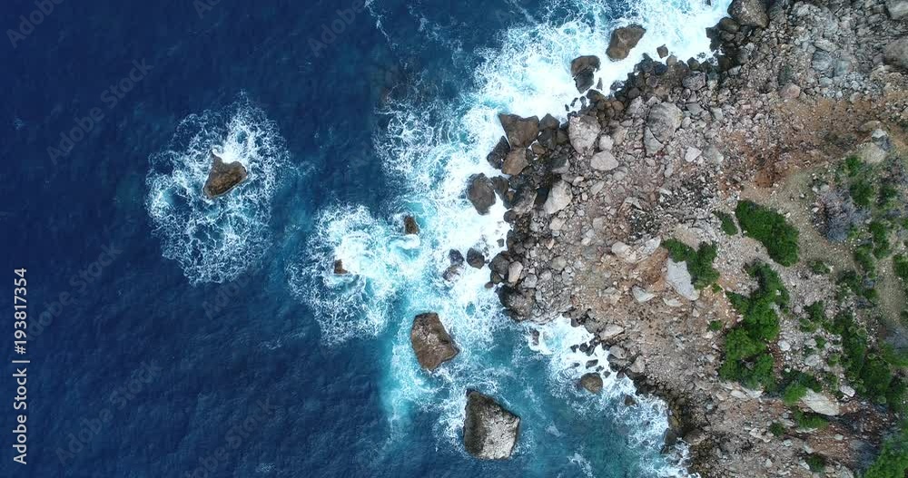 Escena tomada a 120 metros de altura, zona costera situada al norte de Andratx en Mallorca