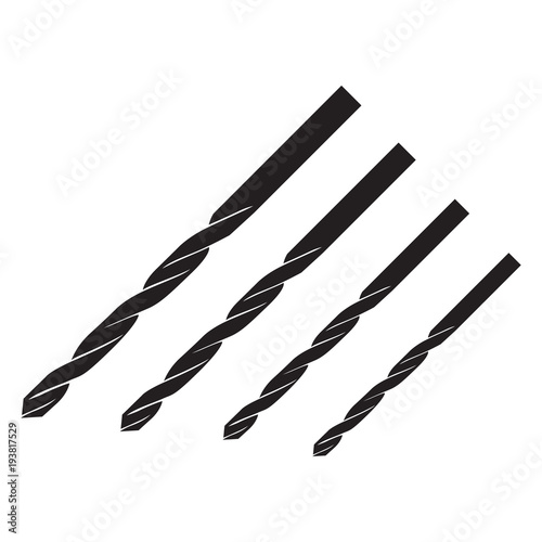 Monochrome icon with drills