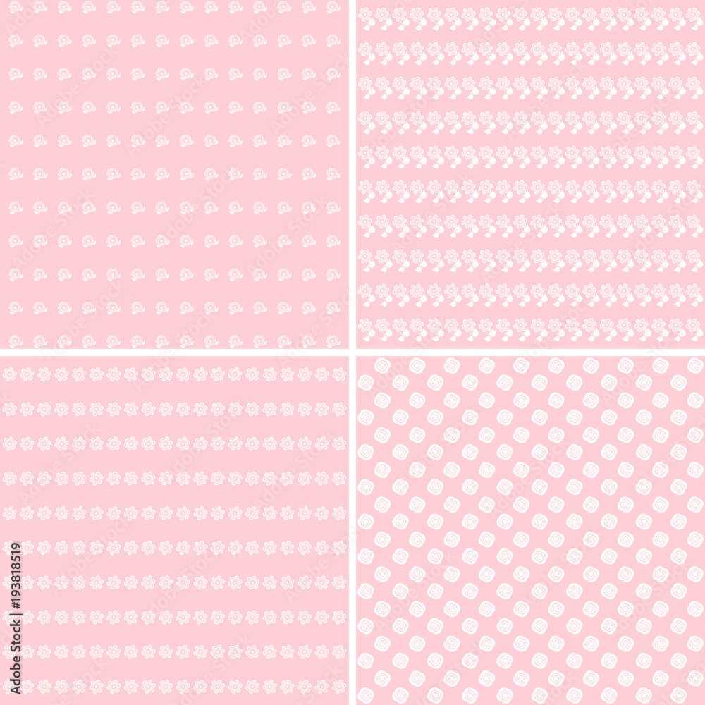 Different flower vector patterns.