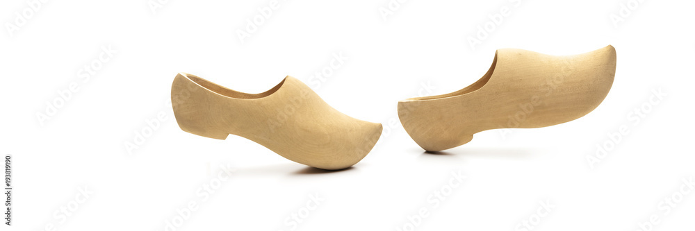 Naklejka premium Drewniane buty