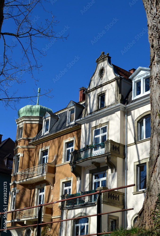 Altbaufassaden in Freiburg