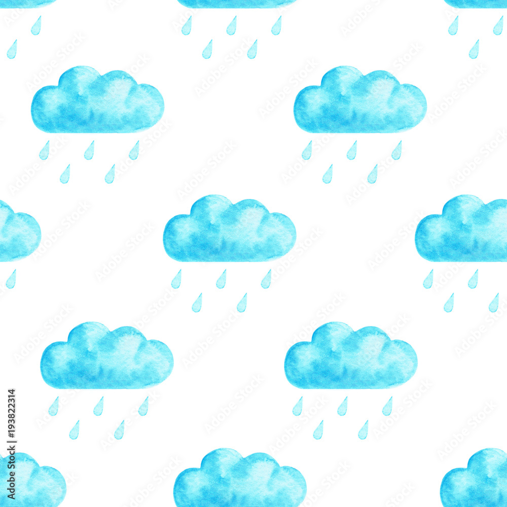 Seamless watercolor cloud pattern Seamless watercolor cloud pattern