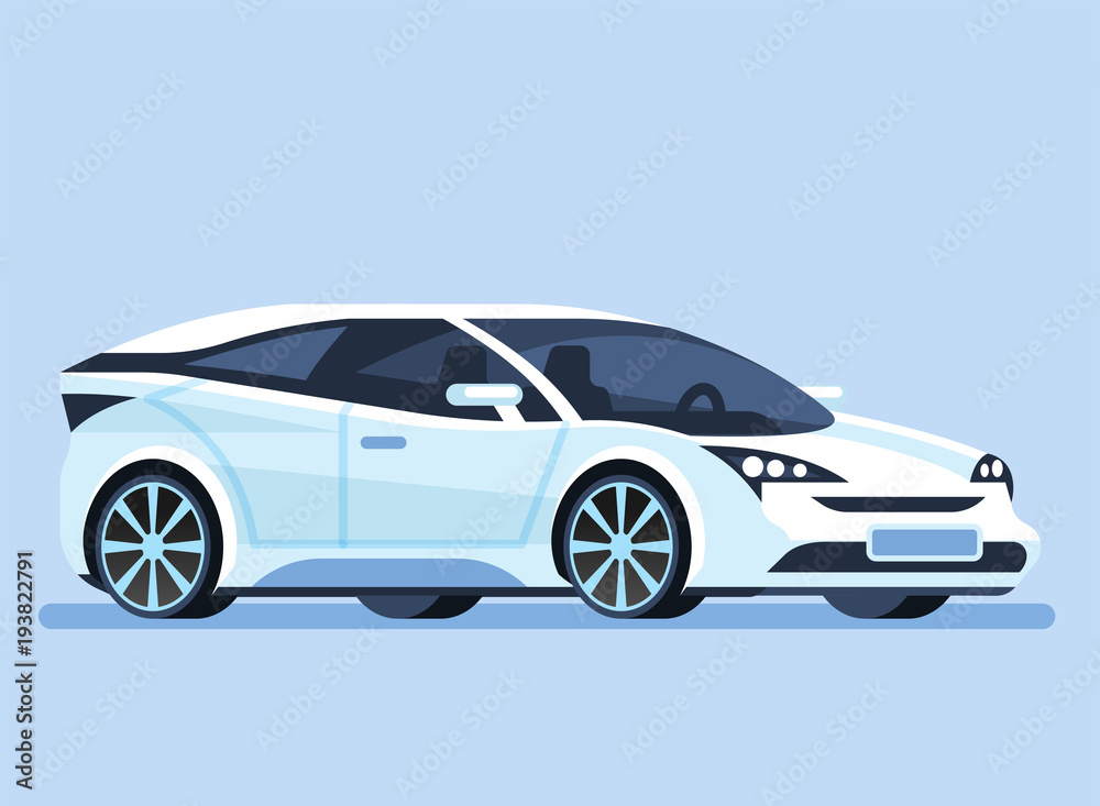 Naklejka premium Car. Smart futuristic vehicle.