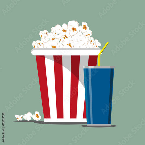 popcorn and soft drink