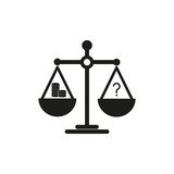 Balance on scales icons
