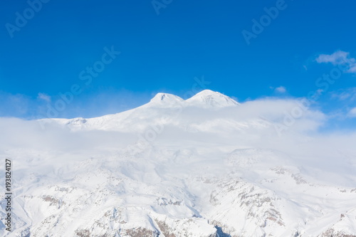 Mountain day winter. Elbrus