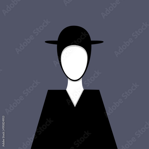 a man in a black hat