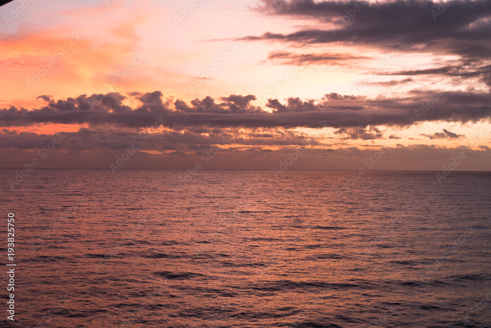 sunset at sea five