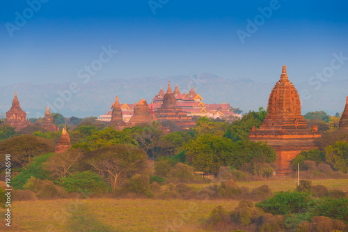 Myanmar. Bagan. Landscape pagodas