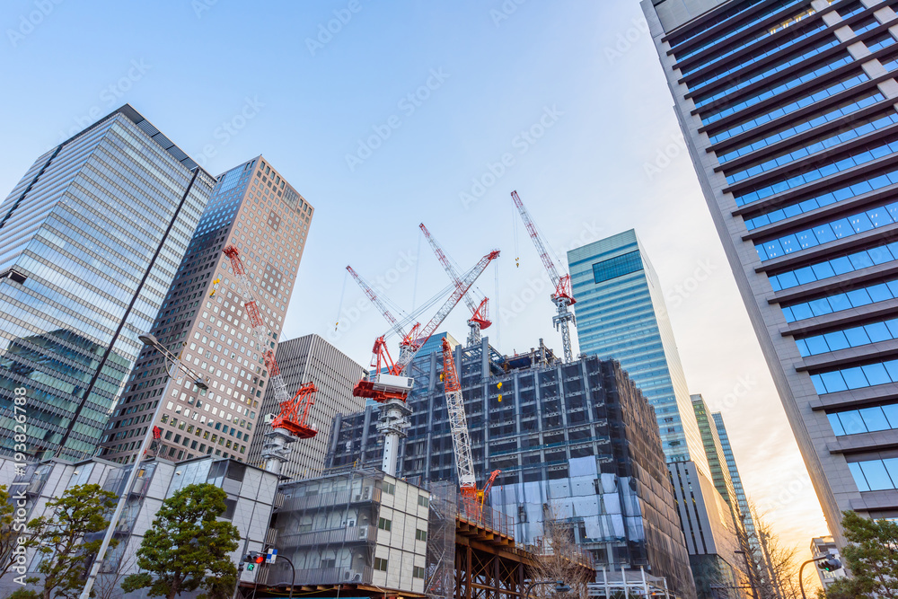 Fototapeta premium 東京都心の建設現場