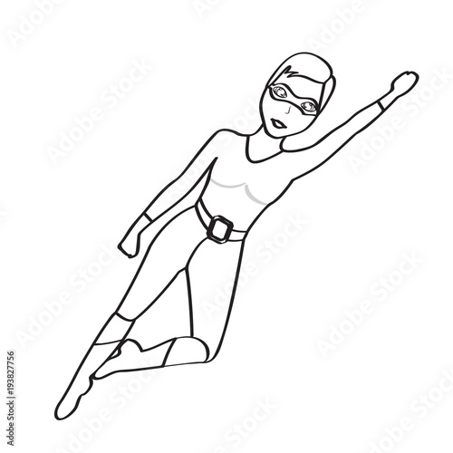 Superwoman cartoon character sketch