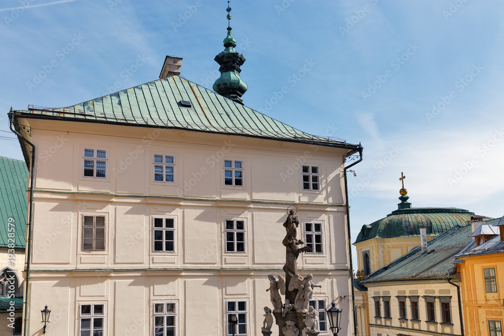 Obraz premium Town hall in old town of Banska Stiavnica, Slovakia.