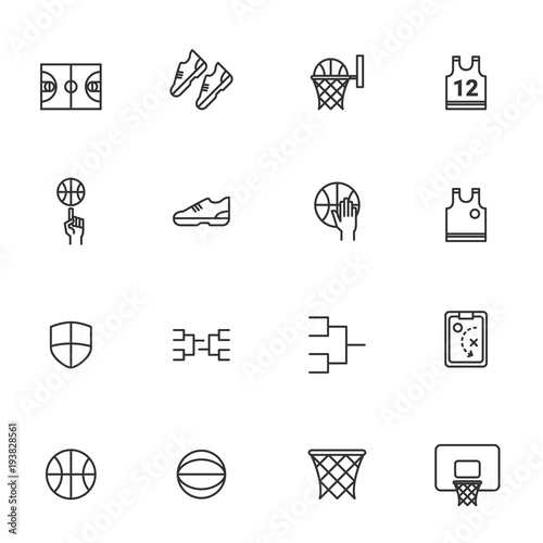 march madness icons , basketball vector illustration