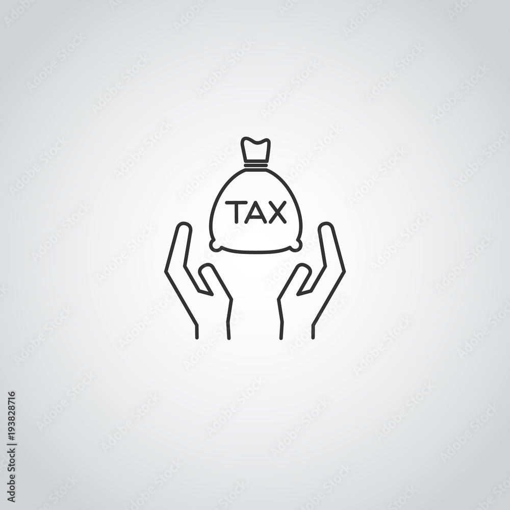 Fototapeta premium tax icon silhouette vector