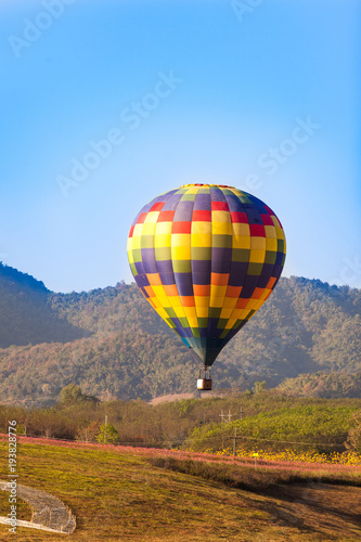 Colorful hot air balloon. © captainweeraphan