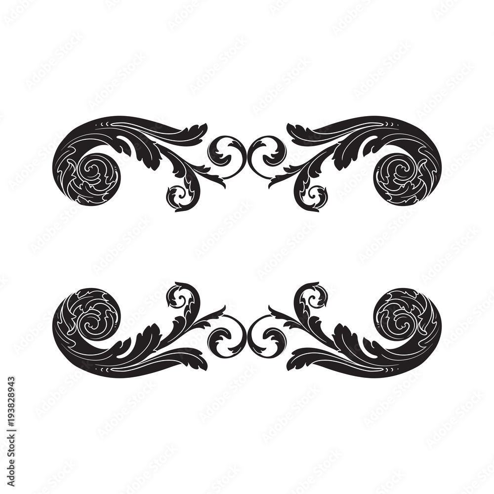 Vector baroque ornament in victorian style Vector baroque ornament in victorian style